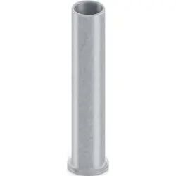 Uninsulated wire end ferrule, 4.0 mm², 15 mm long, DIN 46228-1, UL 486F-A, silver, 2100050
