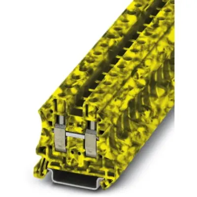 Through terminal block, screw connection, 0.5-16 mm², 2 pole, 57 A, 8 kV, yellow/black, 3047660 - 1