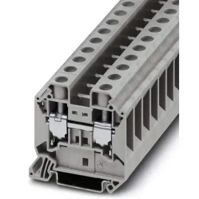 Through terminal block, screw connection, 1.5-25 mm², 2 pole, 76 A, 8 kV, gray, 3044199 - 1