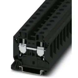 Through terminal block, screw connection, 1.5-25 mm², 2 pole, 76 A, 8 kV, black, 3044197
