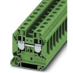 Through terminal block, screw connection, 1.5-25 mm², 2 pole, 76 A, 8 kV, green, 3044211