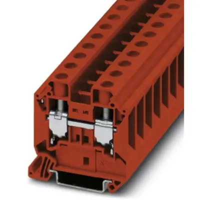 Through terminal block, screw connection, 1.5-25 mm², 2 pole, 76 A, 8 kV, red, 3044207 - 1