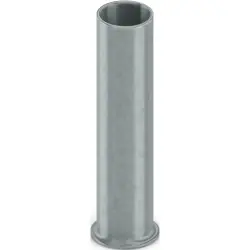 Uninsulated wire end ferrule, 6.0 mm², 15 mm long, DIN 46228-1, UL 486F-A, silver, 2100042