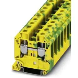 Protective conductor terminal, screw connection, 1.5-25 mm², 2 pole, 8 kV, yellow/green, 3044212
