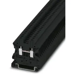 Through terminal block, screw connection, 0.14-4.0 mm², 2 pole, 24 A, 8 kV, black, 3045088