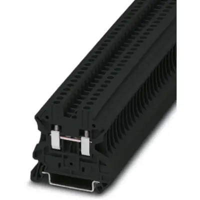 Through terminal block, screw connection, 0.14-4.0 mm², 2 pole, 24 A, 8 kV, black, 3045088 - 1