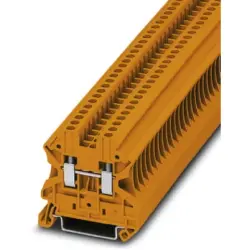 Through terminal block, screw connection, 0.14-4.0 mm², 2 pole, 24 A, 8 kV, orange, 3045046