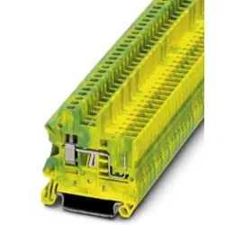 Protective conductor terminal, screw/plug-in connection, 0.14-4.0 mm², 2 pole, 6 kV, yellow/green, 3045033