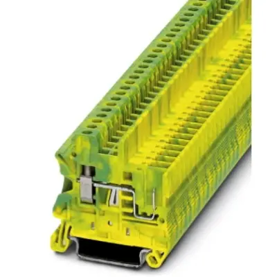 Protective conductor terminal, screw/plug-in connection, 0.14-4.0 mm², 2 pole, 6 kV, yellow/green, 3045033 - 1