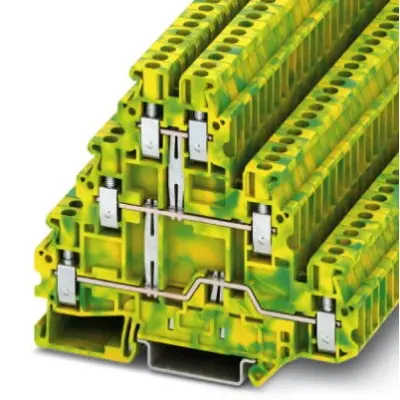 Protective conductor terminal, screw connection, 0.14-4.0 mm², 6 kV, yellow/green, 3214275 - 1