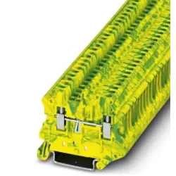Through terminal block, screw connection, 0.14-4.0 mm², 2 pole, 400 A, 8 kV, yellow/green, 3064124