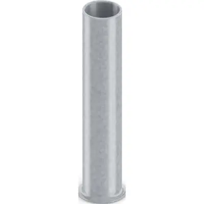 Uninsulated wire end ferrule, 6.0 mm², 18 mm long, DIN 46228-1, UL 486F-A, silver, 2100044 - 1