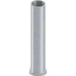 Uninsulated wire end ferrule, 6.0 mm², 18 mm long, DIN 46228-1, UL 486F-A, silver, 2100044
