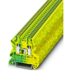 Protective conductor terminal, screw connection, 0.14-4.0 mm², 2 pole, 8 kV, yellow/green, 3044093