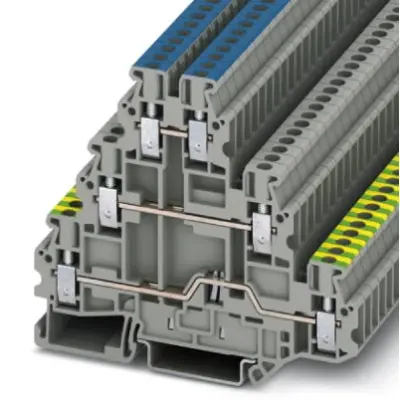 Protective conductor terminal, screw connection, 0.14-4.0 mm², 19 A, 6 kV, gray, 3214291 - 1