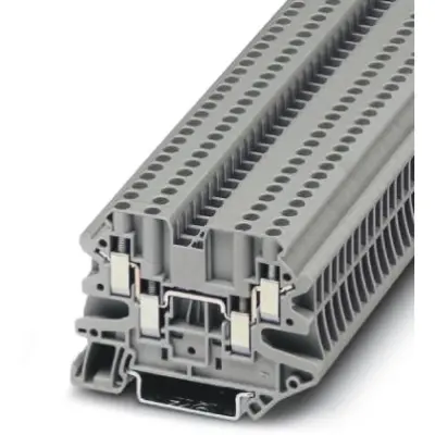 Through terminal block, screw connection, 0.14-4.0 mm², 4 pole, 24 A, 6 kV, gray, 3044542 - 1
