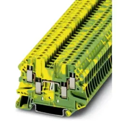 Protective conductor terminal, screw connection, 0.14-4.0 mm², 4 pole, 6 kV, yellow/green, 3044568