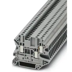 Through terminal block, screw connection, 0.14-4.0 mm², 3 pole, 24 A, 6 kV, gray, 3044513