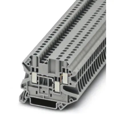 Through terminal block, screw connection, 0.14-4.0 mm², 3 pole, 24 A, 6 kV, gray, 3044513 - 1