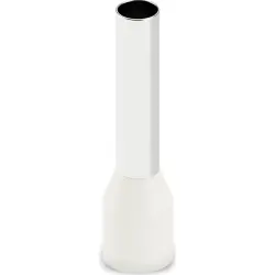 Insulated wire end ferrule, 10 mm², 28 mm/18 mm long, NFC 63-023, ivory, 2100038
