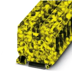 Through terminal block, screw connection, 1.5-50 mm², 2 pole, 125 A, 8 kV, yellow/black, 3047676