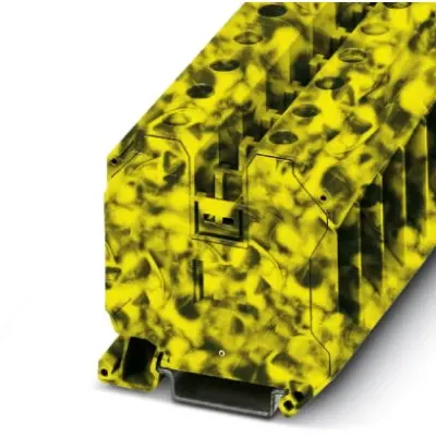 Through terminal block, screw connection, 1.5-50 mm², 2 pole, 125 A, 8 kV, yellow/black, 3047676 - 1