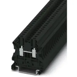Through terminal block, screw connection, 0.14-6.0 mm², 2 pole, 32 A, 8 kV, black, 3045143