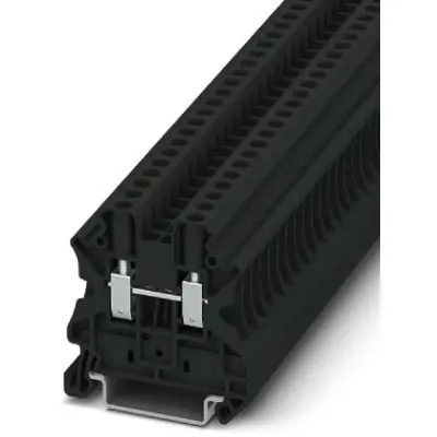 Through terminal block, screw connection, 0.14-6.0 mm², 2 pole, 32 A, 8 kV, black, 3045143 - 1