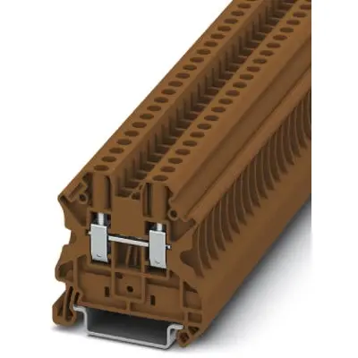 Through terminal block, screw connection, 0.14-6.0 mm², 2 pole, 32 A, 8 kV, brown, 3045224 - 1