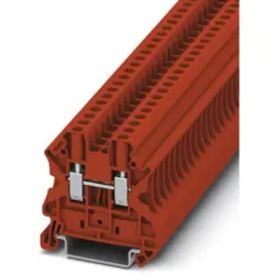 Through terminal block, screw connection, 0.14-6.0 mm², 2 pole, 32 A, 8 kV, red, 3045127
