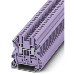 Through terminal block, screw connection, 0.14-6.0 mm², 2 pole, 32 A, 8 kV, purple, 3044607
