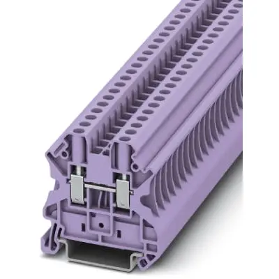 Through terminal block, screw connection, 0.14-6.0 mm², 2 pole, 32 A, 8 kV, purple, 3044607 - 1
