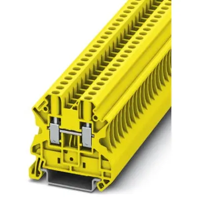 Through terminal block, screw connection, 0.14-6.0 mm², 2 pole, 32 A, 8 kV, yellow, 3045114 - 1