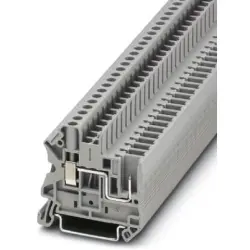 Through terminal block, screw/plug-in connection, 0.14-6.0 mm², 2 pole, 32 A, 8 kV, gray, 3045583