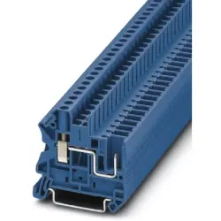 Through terminal block, screw/plug-in connection, 0.14-6.0 mm², 2 pole, 32 A, 8 kV, blue, 3045596