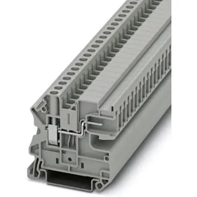 Through terminal block, screw/plug-in connection, 0.14-6.0 mm², 2 pole, 32 A, 8 kV, gray, 3001369 - 1