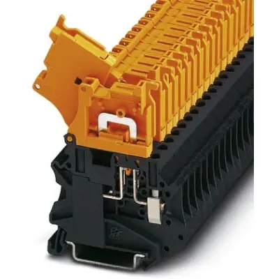 Lever disconnect terminal, screw connection, 0.14-6.0 mm², 20 A, 6 kV, black/orange, 3046249 - 1