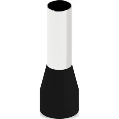 Insulated wire end ferrule, 25 mm², 30 mm/18 mm long, DIN 46228-4, UL 486F-E, black, 2100032 - 1