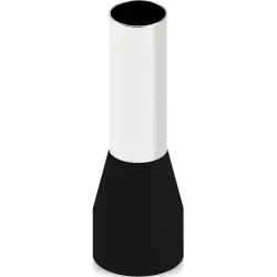 Insulated wire end ferrule, 25 mm², 30 mm/18 mm long, DIN 46228-4, UL 486F-E, black, 2100032