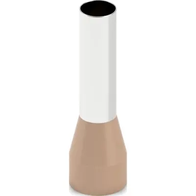 Insulated wire end ferrule, 25 mm², 36 mm/22 mm long, DIN 46228-4, UL 486F-E, brown, 2100031 - 1
