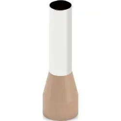 Insulated wire end ferrule, 25 mm², 36 mm/22 mm long, DIN 46228-4, UL 486F-E, brown, 2100031