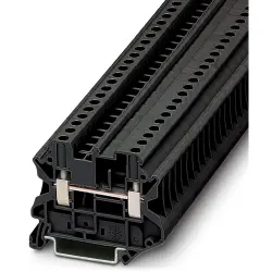 Through terminal block, screw connection, 0.14-6.0 mm², 1 pole, 41 A, 8 kV, black, 3047691