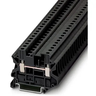 Through terminal block, screw connection, 0.14-6.0 mm², 1 pole, 41 A, 8 kV, black, 3047691 - 1