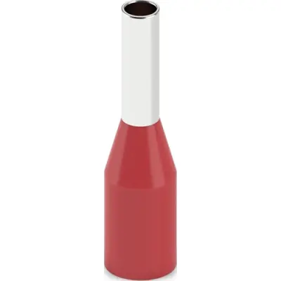 Insulated wire end ferrule, 1.5 mm², 12 mm/6 mm long, NFC 63-023, red, 2100072 - 1
