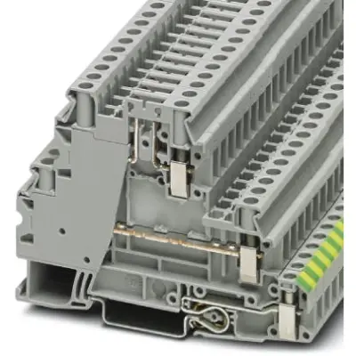 Protective conductor terminal, screw connection, 0.14-6.0 mm², 28 A, 6 kV, gray, 3214365 - 1