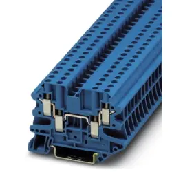 Through terminal block, screw connection, 0.14-6.0 mm², 4 pole, 32 A, 6 kV, blue, 3044584