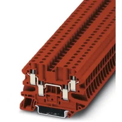 Four-wire universal terminal, screw connection, 0.14-6.0 mm², 4 pole, 32 A, 6 kV, red, 3074460 - 1