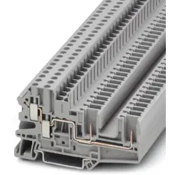 Through terminal block, screw/plug-in connection, 0.14-6.0 mm², 4 pole, 32 A, 6 kV, gray, 3060296