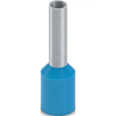 Insulated wire end ferrule, 2.5 mm², 14 mm/8 mm long, DIN 46228-4, UL 486F-E, blue, 2100237 - 1