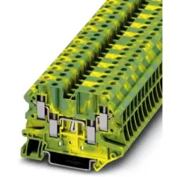 Protective conductor terminal, screw connection, 0.14-6.0 mm², 4 pole, 6 kV, yellow/green, 3044597